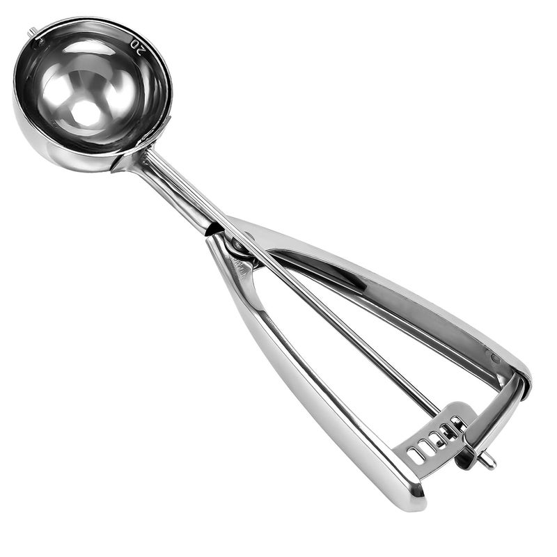 Saebye Large Cookie Scoop. 3 Tbsp Cookie Scoops for Baking, Cookie Dough Scoop, Cupcake Scoops, 2 3/32 inches / 53 mm Ball, 18/8 Stainless Steel, Secondary Polishing - Image 1